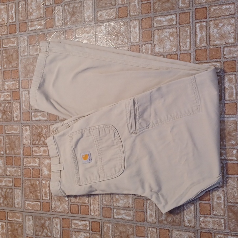 Carhartt cargo pants size size 36x33 tan men's work pants